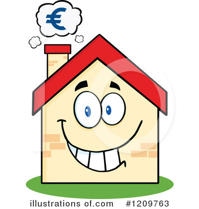 Royalty-Free (RF) House Clipart Illustration by Hit Toon - Stock Sample #1209763