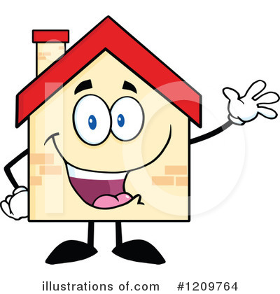 Royalty-Free (RF) House Clipart Illustration by Hit Toon - Stock Sample #1209764