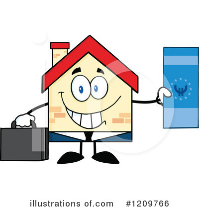 Royalty-Free (RF) House Clipart Illustration by Hit Toon - Stock Sample #1209766