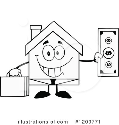 Royalty-Free (RF) House Clipart Illustration by Hit Toon - Stock Sample #1209771