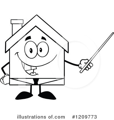 Royalty-Free (RF) House Clipart Illustration by Hit Toon - Stock Sample #1209773