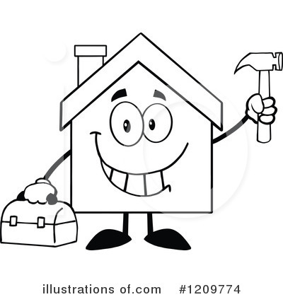 Royalty-Free (RF) House Clipart Illustration by Hit Toon - Stock Sample #1209774