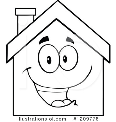 Royalty-Free (RF) House Clipart Illustration by Hit Toon - Stock Sample #1209778