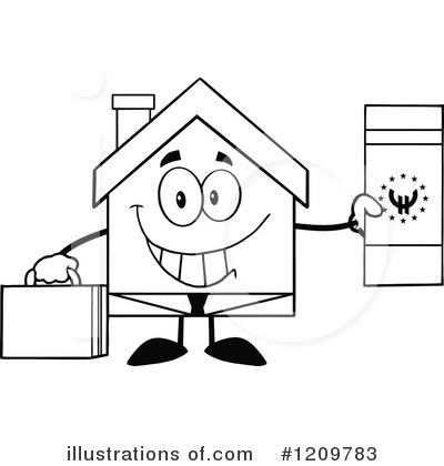 Royalty-Free (RF) House Clipart Illustration by Hit Toon - Stock Sample #1209783