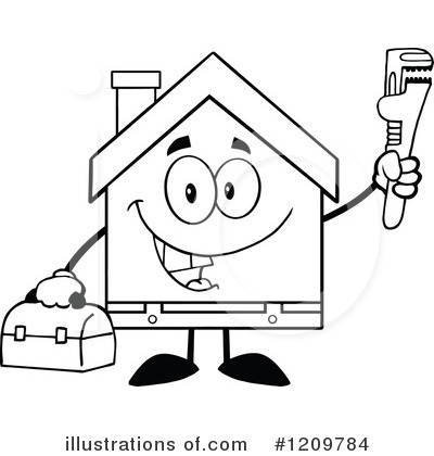 Royalty-Free (RF) House Clipart Illustration by Hit Toon - Stock Sample #1209784
