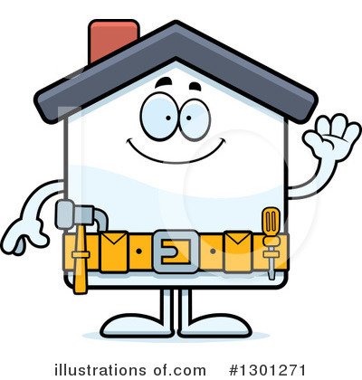 Royalty-Free (RF) House Clipart Illustration by Cory Thoman - Stock Sample #1301271