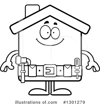 Royalty-Free (RF) House Clipart Illustration by Cory Thoman - Stock Sample #1301279