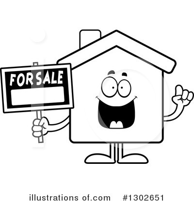 Royalty-Free (RF) House Clipart Illustration by Cory Thoman - Stock Sample #1302651