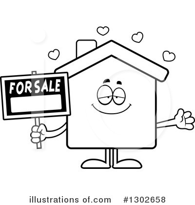 Royalty-Free (RF) House Clipart Illustration by Cory Thoman - Stock Sample #1302658