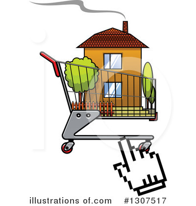 Shopping Cart Clipart #1307517 by Vector Tradition SM