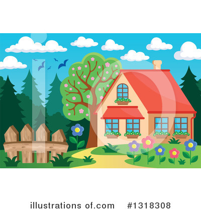 Royalty-Free (RF) House Clipart Illustration by visekart - Stock Sample #1318308