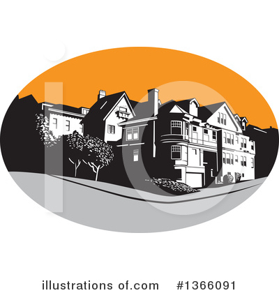 Royalty-Free (RF) House Clipart Illustration by patrimonio - Stock Sample #1366091