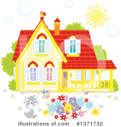 Royalty-Free (RF) House Clipart Illustration by Alex Bannykh - Stock Sample #1371732