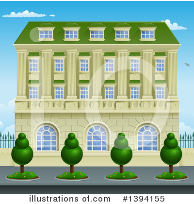 Royalty-Free (RF) House Clipart Illustration by AtStockIllustration - Stock Sample #1394155