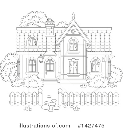 Royalty-Free (RF) House Clipart Illustration by Alex Bannykh - Stock Sample #1427475