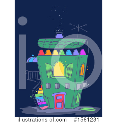 Royalty-Free (RF) House Clipart Illustration by BNP Design Studio - Stock Sample #1561231