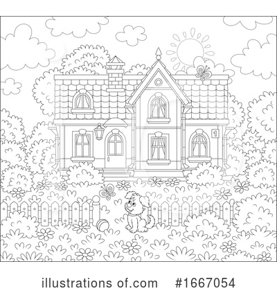 Royalty-Free (RF) House Clipart Illustration by Alex Bannykh - Stock Sample #1667054