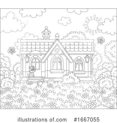 Royalty-Free (RF) House Clipart Illustration by Alex Bannykh - Stock Sample #1667055