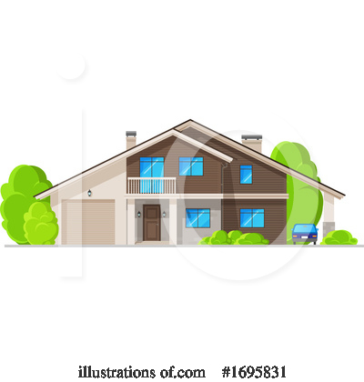 Royalty-Free (RF) House Clipart Illustration by Vector Tradition SM - Stock Sample #1695831