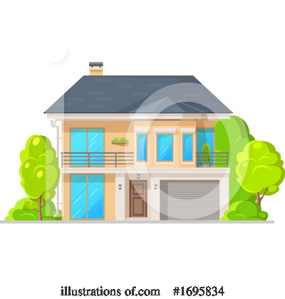 Royalty-Free (RF) House Clipart Illustration by Vector Tradition SM - Stock Sample #1695834
