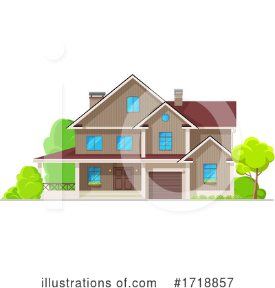 Royalty-Free (RF) House Clipart Illustration by Vector Tradition SM - Stock Sample #1718857