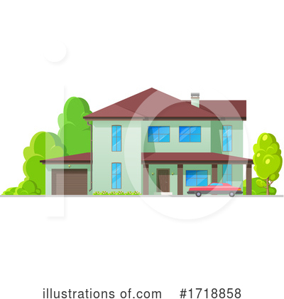 Royalty-Free (RF) House Clipart Illustration by Vector Tradition SM - Stock Sample #1718858