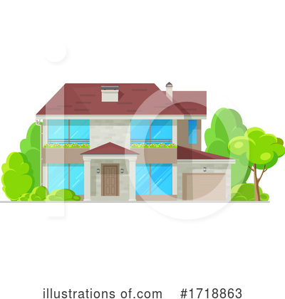 Royalty-Free (RF) House Clipart Illustration by Vector Tradition SM - Stock Sample #1718863