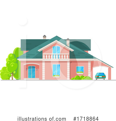 Royalty-Free (RF) House Clipart Illustration by Vector Tradition SM - Stock Sample #1718864