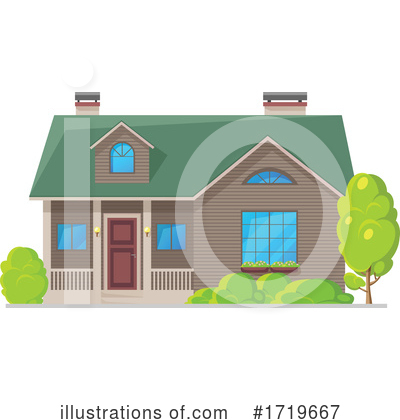 Royalty-Free (RF) House Clipart Illustration by Vector Tradition SM - Stock Sample #1719667