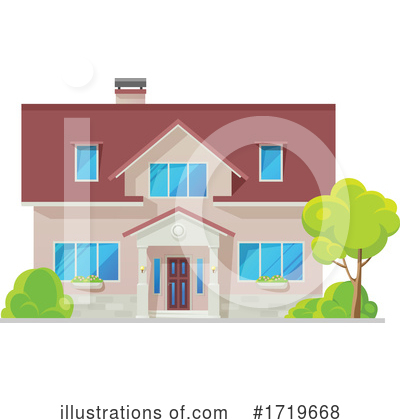 Royalty-Free (RF) House Clipart Illustration by Vector Tradition SM - Stock Sample #1719668