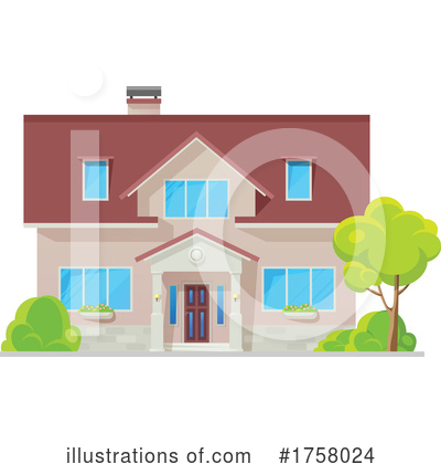 Royalty-Free (RF) House Clipart Illustration by Vector Tradition SM - Stock Sample #1758024
