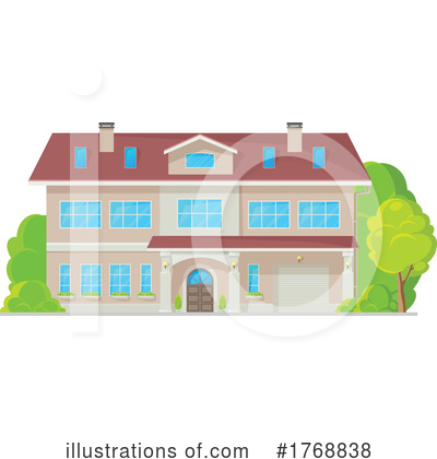 Royalty-Free (RF) House Clipart Illustration by Vector Tradition SM - Stock Sample #1768838