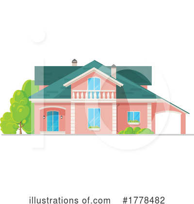 Royalty-Free (RF) House Clipart Illustration by Vector Tradition SM - Stock Sample #1778482