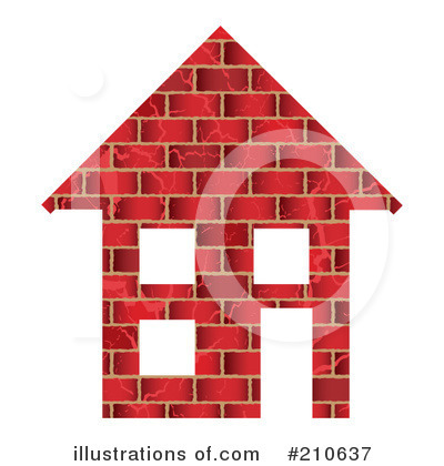 Royalty-Free (RF) House Clipart Illustration by michaeltravers - Stock Sample #210637