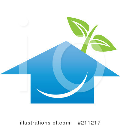 Royalty-Free (RF) House Clipart Illustration by Eugene - Stock Sample #211217