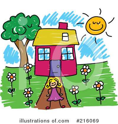 Royalty-Free (RF) House Clipart Illustration by Prawny - Stock Sample #216069