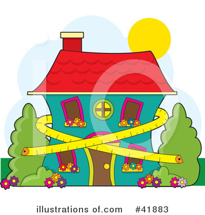 Royalty-Free (RF) House Clipart Illustration by Maria Bell - Stock Sample #41883