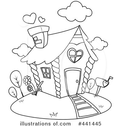 Royalty-Free (RF) House Clipart Illustration by BNP Design Studio - Stock Sample #441445