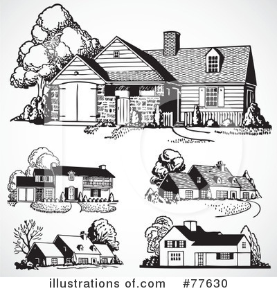 Royalty-Free (RF) House Clipart Illustration by BestVector - Stock Sample #77630