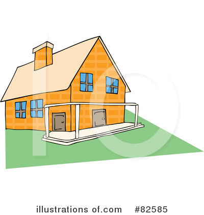Royalty-Free (RF) House Clipart Illustration by Bad Apples - Stock Sample #82585