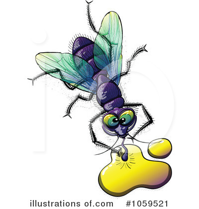 Royalty-Free (RF) House Fly Clipart Illustration by Zooco - Stock Sample #1059521