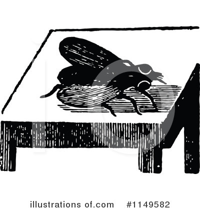 Royalty-Free (RF) House Fly Clipart Illustration by Prawny Vintage - Stock Sample #1149582