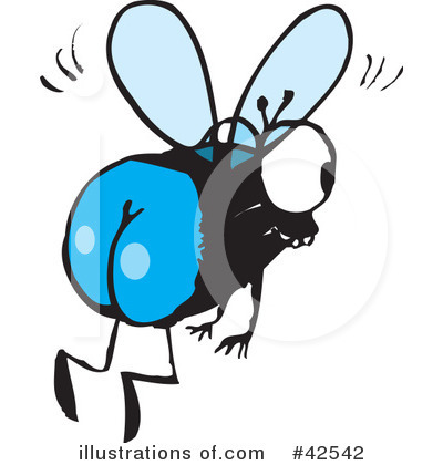 Royalty-Free (RF) House Fly Clipart Illustration by Dennis Holmes Designs - Stock Sample #42542