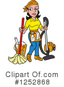 Housekeeper Clipart #1252868 by LaffToon
