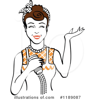 Royalty-Free (RF) Housewife Clipart Illustration by Andy Nortnik - Stock Sample #1189087