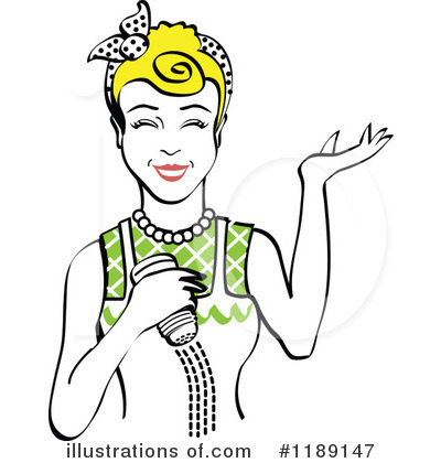 Royalty-Free (RF) Housewife Clipart Illustration by Andy Nortnik - Stock Sample #1189147