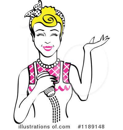 Royalty-Free (RF) Housewife Clipart Illustration by Andy Nortnik - Stock Sample #1189148