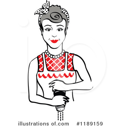 Royalty-Free (RF) Housewife Clipart Illustration by Andy Nortnik - Stock Sample #1189159