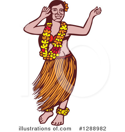 Royalty-Free (RF) Hula Dancer Clipart Illustration by patrimonio - Stock Sample #1288982