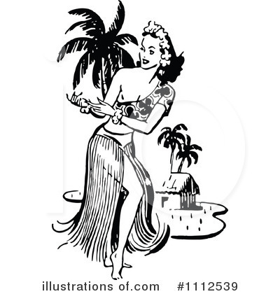 Hula Girl Clipart #1112538 - Illustration by Prawny Vintage